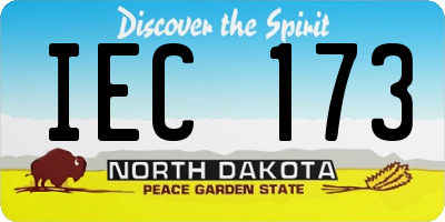 ND license plate IEC173