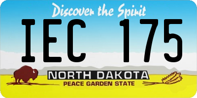 ND license plate IEC175