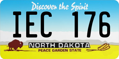 ND license plate IEC176