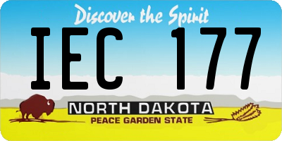 ND license plate IEC177