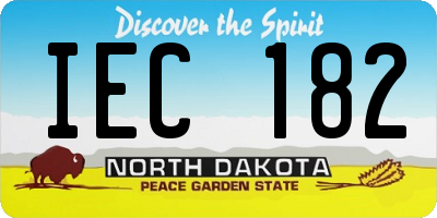 ND license plate IEC182