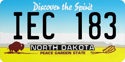 ND license plate IEC183