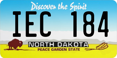 ND license plate IEC184