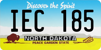 ND license plate IEC185
