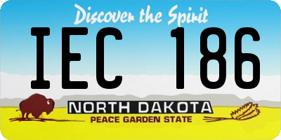 ND license plate IEC186