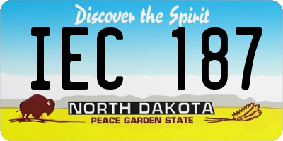 ND license plate IEC187