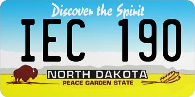 ND license plate IEC190