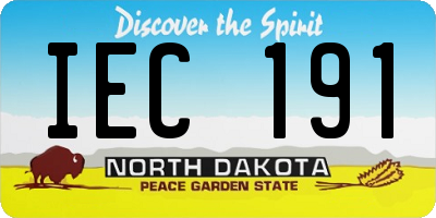 ND license plate IEC191