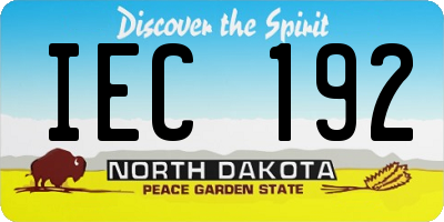ND license plate IEC192