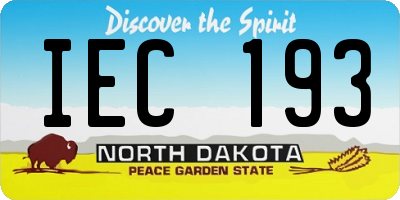 ND license plate IEC193