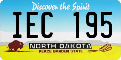 ND license plate IEC195