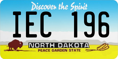 ND license plate IEC196