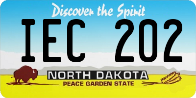 ND license plate IEC202