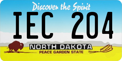 ND license plate IEC204