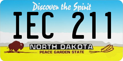 ND license plate IEC211