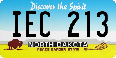 ND license plate IEC213