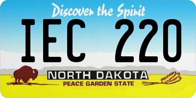 ND license plate IEC220