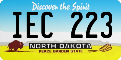 ND license plate IEC223