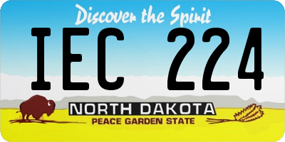 ND license plate IEC224