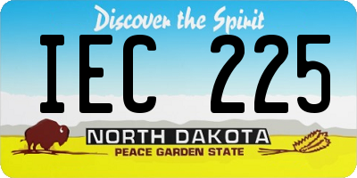 ND license plate IEC225