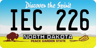 ND license plate IEC226