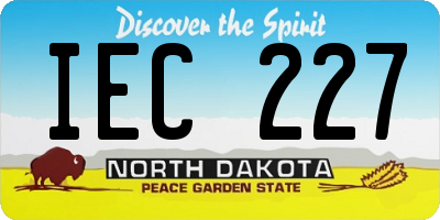 ND license plate IEC227