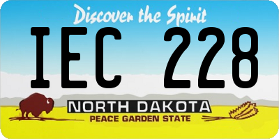 ND license plate IEC228
