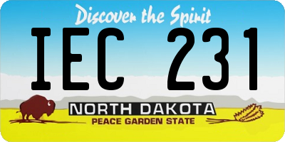 ND license plate IEC231