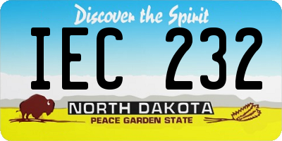 ND license plate IEC232
