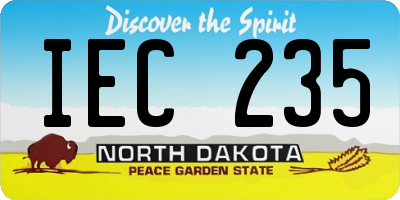 ND license plate IEC235