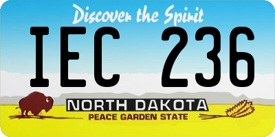 ND license plate IEC236