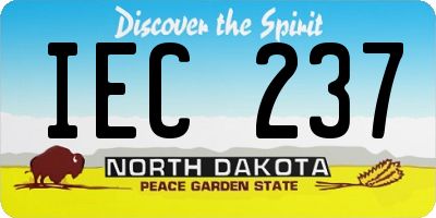 ND license plate IEC237