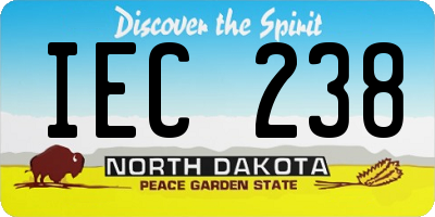 ND license plate IEC238