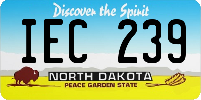 ND license plate IEC239
