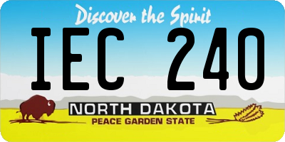 ND license plate IEC240