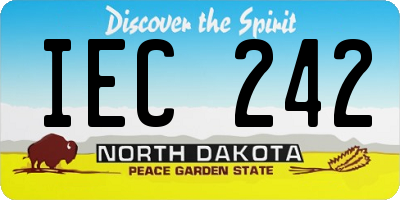 ND license plate IEC242