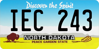ND license plate IEC243