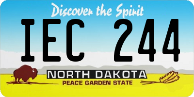 ND license plate IEC244