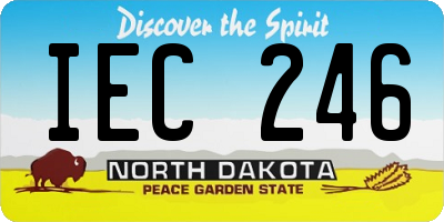 ND license plate IEC246