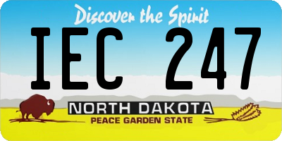 ND license plate IEC247