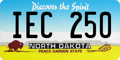 ND license plate IEC250