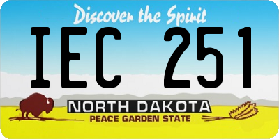 ND license plate IEC251