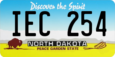 ND license plate IEC254