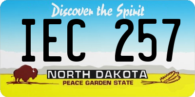 ND license plate IEC257