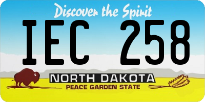 ND license plate IEC258