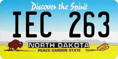 ND license plate IEC263
