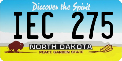 ND license plate IEC275