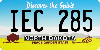 ND license plate IEC285