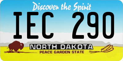 ND license plate IEC290