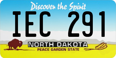 ND license plate IEC291